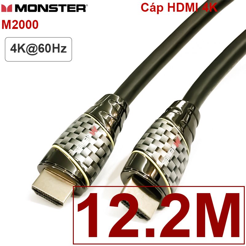  Cáp HDMI 2.0 4K60Hz Monster siêu chống nhiễu tốc độ cao 21.6Gbps 1M đến 15 mét 