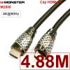 Cáp HDMI 2.0 4K60Hz Monster siêu chống nhiễu tốc độ cao 21.6Gbps 1M đến 15 mét