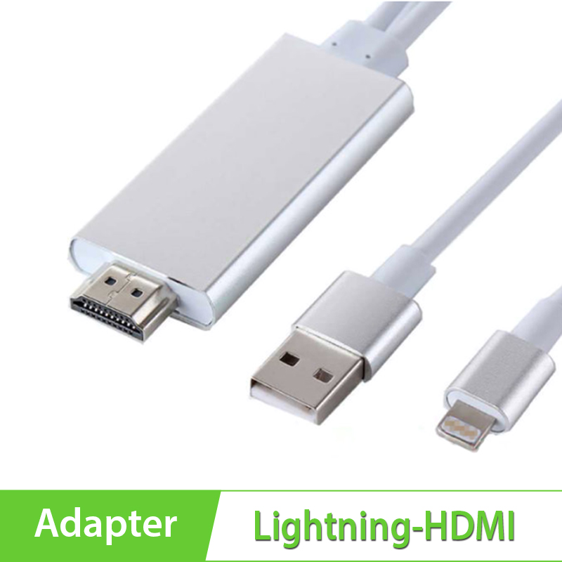 Cáp Lightning to HDMI 1.8M cho iPhone iPad chuyển ra TV, Máy chiếu