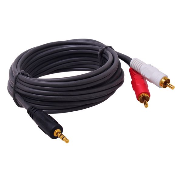 Cáp loa 3.5mm ra 2 RCA Dtech