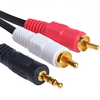 Cáp Audio 3.5mm to 2 RCA - Dây âm thanh 1 đầu 3,5mm ra 2 đầu AV hoa sen DTECH 1.5M 3M 5M 10M