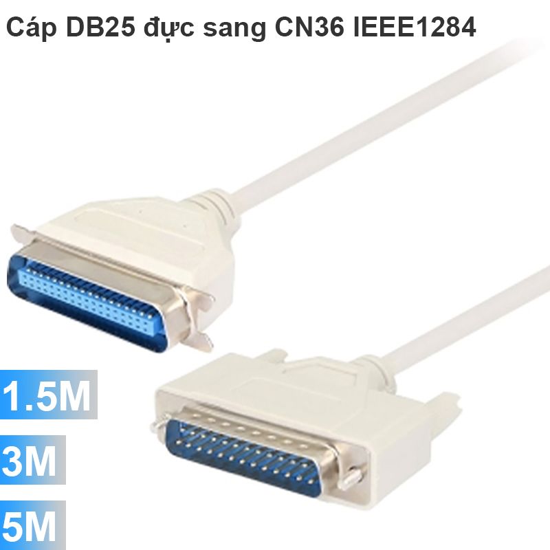  Cáp máy in LPT DB25 Male to IEEE 1284 Male 1.5M 3M 5M 