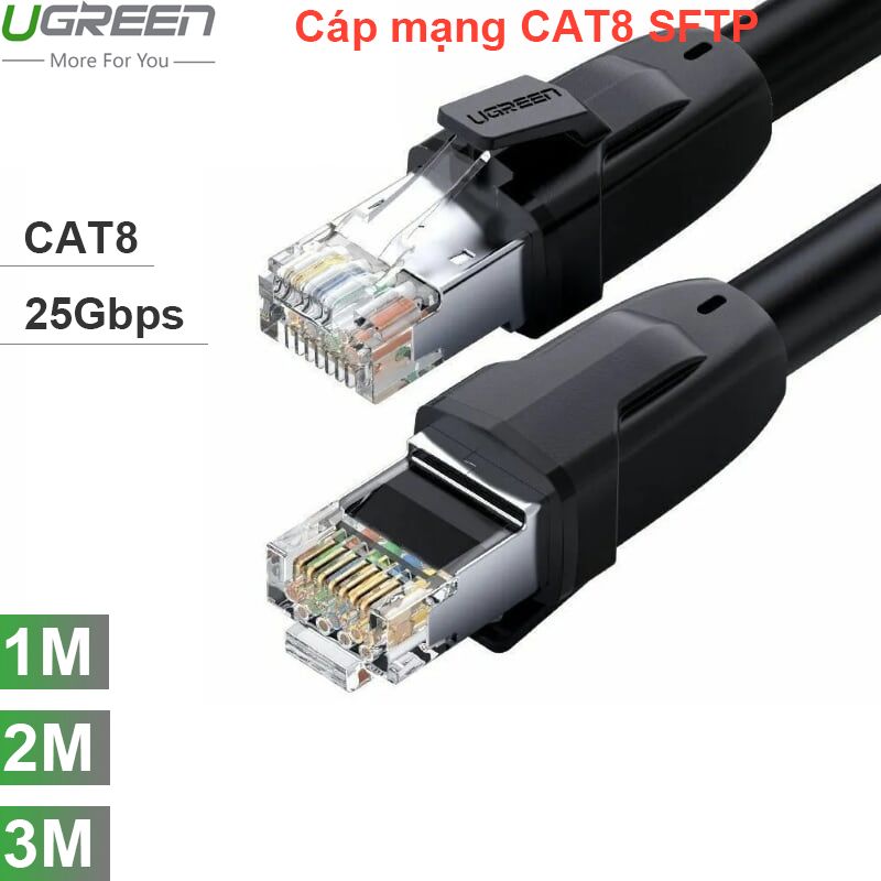 Cáp mạng CAT8 RJ45 tốc độ cao 25Gbps Ugreen 1M 2M 3M