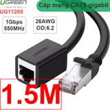  Cáp mạng LAN SSTP nối dài 1 đầu đực 1 đầu cái CAT6 gigabit UGREEN 0.5M | 1M | 1.5M | 2M | 3M | 5M mạ vàng 24k 