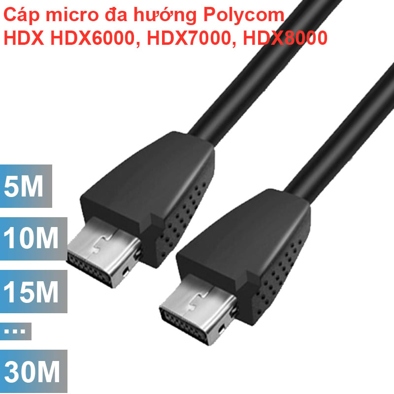 Cáp Micro Polycom dòng HDX6000, HDX7000, HDX8000 dài 5M 10M 15M 20M 30M