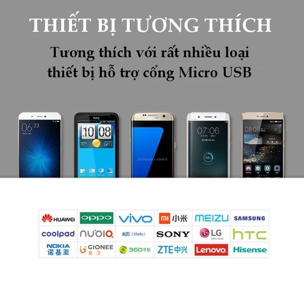 Cap micro usb cam hai chieu thong minh