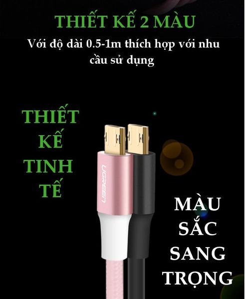 Cap sạc Micro USB cắm hai chiều ugreen