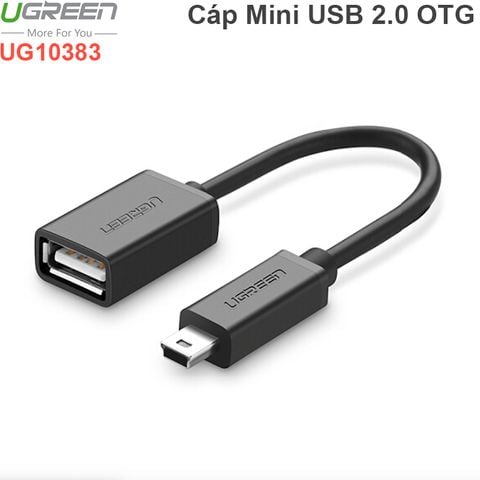 Cáp OTG Mini USB 2.0 sang USB AF 20Cm cắm cổng USB của xe hơi Ugreen 10383