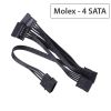 Cáp nguồn Molex IDE ra 4/5 Sata 65Cm