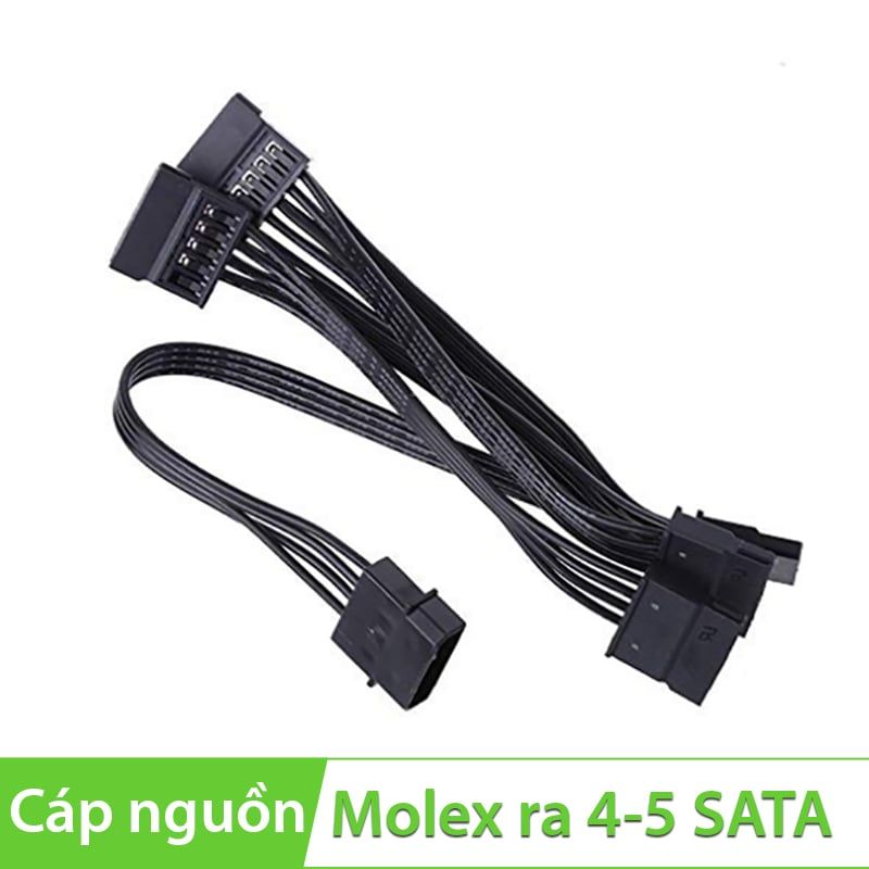 Cáp nguồn Molex IDE ra 4/5 Sata 65Cm