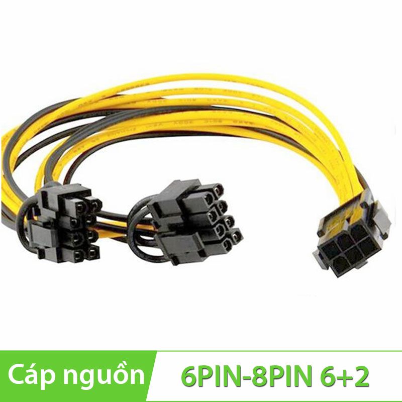 Cáp nguồn 6pin sang 2x8pin (2+6)