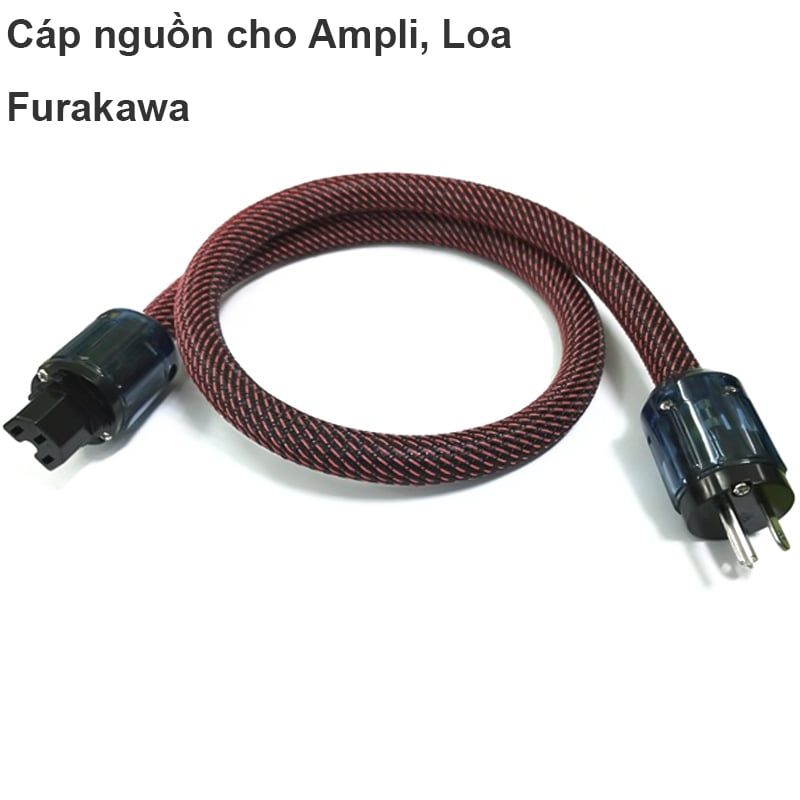 Dây cáp nguồn cho Loa Âm li Hi-end lõi đồng OCC Furakawa 1 mét