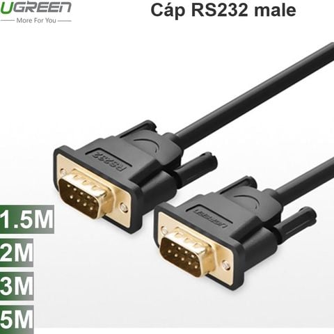 Cáp RS232 DB9 COM9 nối thẳng 2 đầu đực male - male UGREEN 1.5M 2M 3M 5M