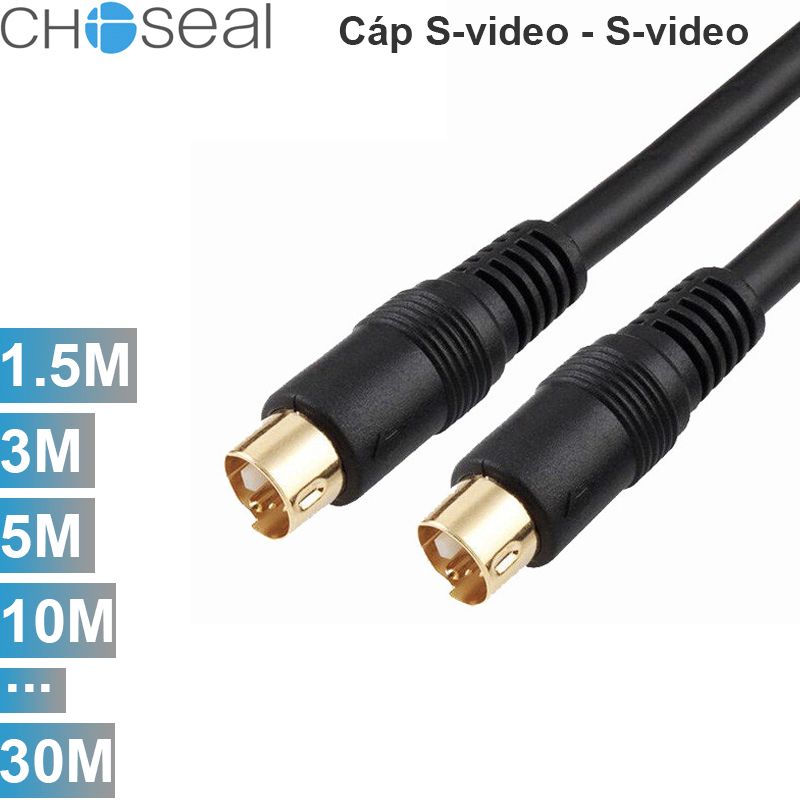 Cáp S-VIDEO CHOSEAL 1.5M- 30M mạ vàng 24k