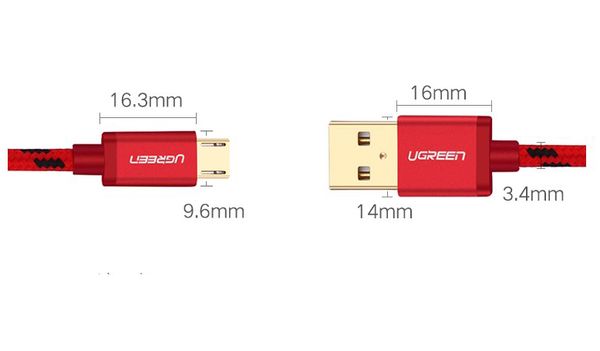 Cáp sạc micro USB bọc nilon Ugreen 