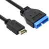 Cáp chuyển USB 3.1 Type E trên mainbroard ra USB 3.0 20PIN Male 20Cm