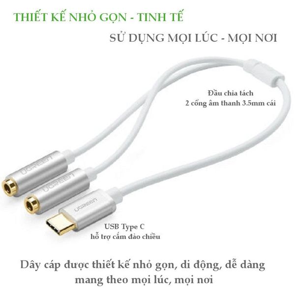 Cáp USB C to 3.5mm cho tai nghe