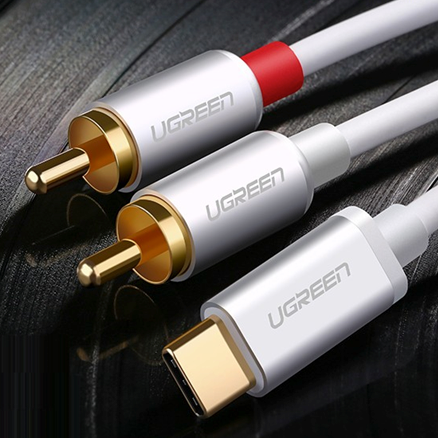 Cáp USB Type C ra 2 RCA (hoa sen) Ugreen