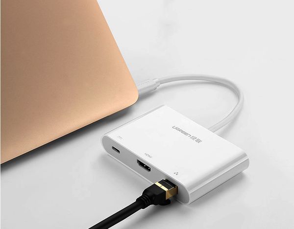 cap usb type c sang hdmi lan usb ugreen