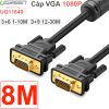 Cáp VGA UGREEN chuẩn 3C+6 3C+9 đầu cáp mạ vàng, cáp tròn 1.5M 3M 5M 8M 10M 12M 15M 20M 30M