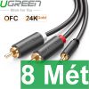 Cáp Audio 3.5mm to 2 RCA - Dây âm thanh 1 đầu 3,5mm ra 2 đầu AV hoa sen 0.5 Mét | 1 Mét | 1,5 Mét | 2 Mét ... 8 Mét | 10 Mét