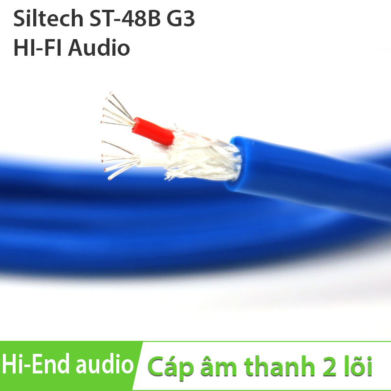 Cáp âm thanh 2 lõi mạ bạc đồng tinh khiết OFC Siltech ST-48B G3