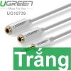 Cáp chia  audio 1 ra 2 cổng 3.5mm dài 20cm Ugreen 10739 (vỏ nhựa)