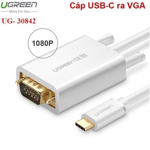 Cáp USB-C ra VGA 1.5m full HD 1080P UGREEN 30842
