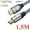 Cáp HDMI V2.1 8K@60Hz  HDR VegGieg 1.5M, 2M, 3M, 5M