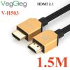 Cáp HDMI V2.1 cao cấp chuẩn 8K@60Hz  HDR VegGieg 1.5M, 2M, 3M, 5M