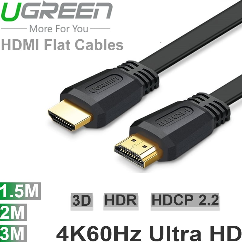 Dây HDMI 2.0 4K@60Hz dẹt mỏng UGREEN 1.5 Mét đến 5 Mét