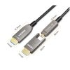 Dây cáp HDMI 2.0 to Micro HDMI sợi quang 2 trong 1 chuẩn 4K@60Hz  dễ dàng đi ống gen - dài 10M đến 100M