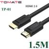 Cáp HDMI 2.0 TOMATE chuẩn 4K@60Hz dài từ 1.5M đến 30M - hàng chính hãng