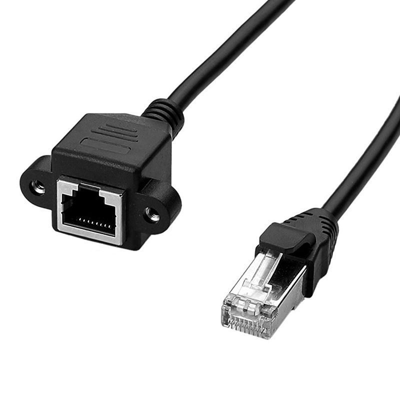  Cáp mạng RJ45 nối dài 1 đầu đực 1 đầu cái - Dây mạng RJ45 có bắt vít nối dài 30Cm | 60Cm 