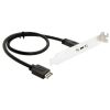 Cáp USB 3.1 Type-E trên mainbroard ra USB type-C 3.1 40Cm (có đai bắt vít + bracket)