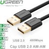 Cáp USB 2.0 male to male 0.25M 0.5M 1M 1.5M 2M 3M UGREEN