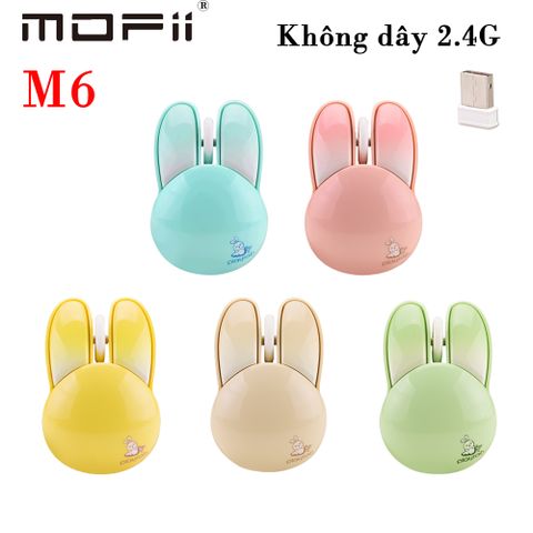 Chuột không dây mofii tai thỏ nhiều màu dễ thương M6