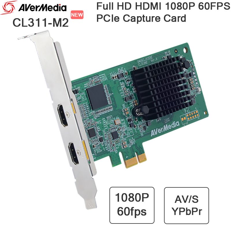 Card PCI-E sang HDMI AV S-Video Component full HD 1080P 60fps - Cạc thu hình cho máy tính bàn cắm khe PCI AverMedia CL311-M2
