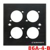 Mặt nạ ổ cắm 4 nhân cho đế âm tường âm sàn Coraon 86A-4-W | 86A-4-B (đen/trắng)