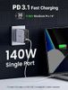 Củ sạc nhanh 140W GaN Nexode USB Type C Ugreen 90548 với 3 cổng sạc 2x USB-C, 1x USB-A