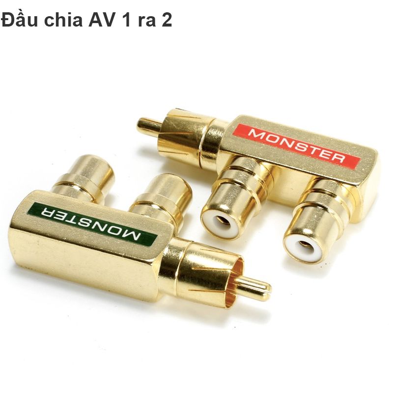  Rắc chia RCA 1 ra 2 Monster 1 chiếc 