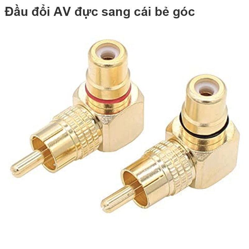 Đầu đổi AV/RCA đực sang cái bẻ góc (1 chiếc)