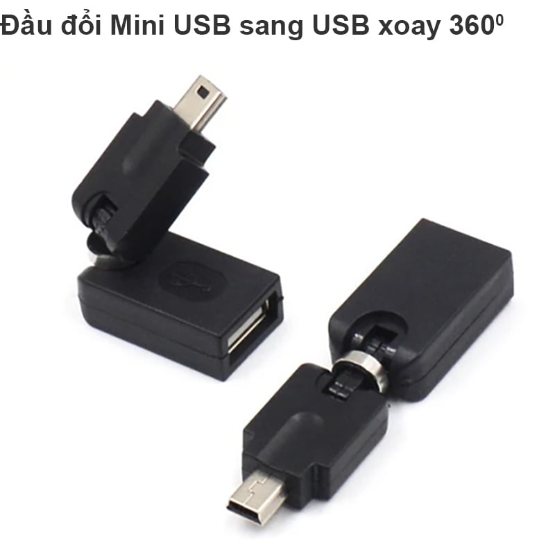 Đầu chuyển đổi Mini USB OTG cho ô tô, đầu chuyển đổi phụ kiện điện tử