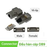  Bộ đầu hàn DB9 Âm/DB9 dương 9 chân đồng đúc+ vỏ ốp hợp kim cao cấp 