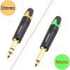 Đầu hàn jack cắm 6.35mm Stereo và 6.35mm Mono Coraon Z-NP3X-B Z-NP2X-B