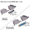 Đầu hàn cáp DB25 Male và Female kèm vỏ ốp cứng