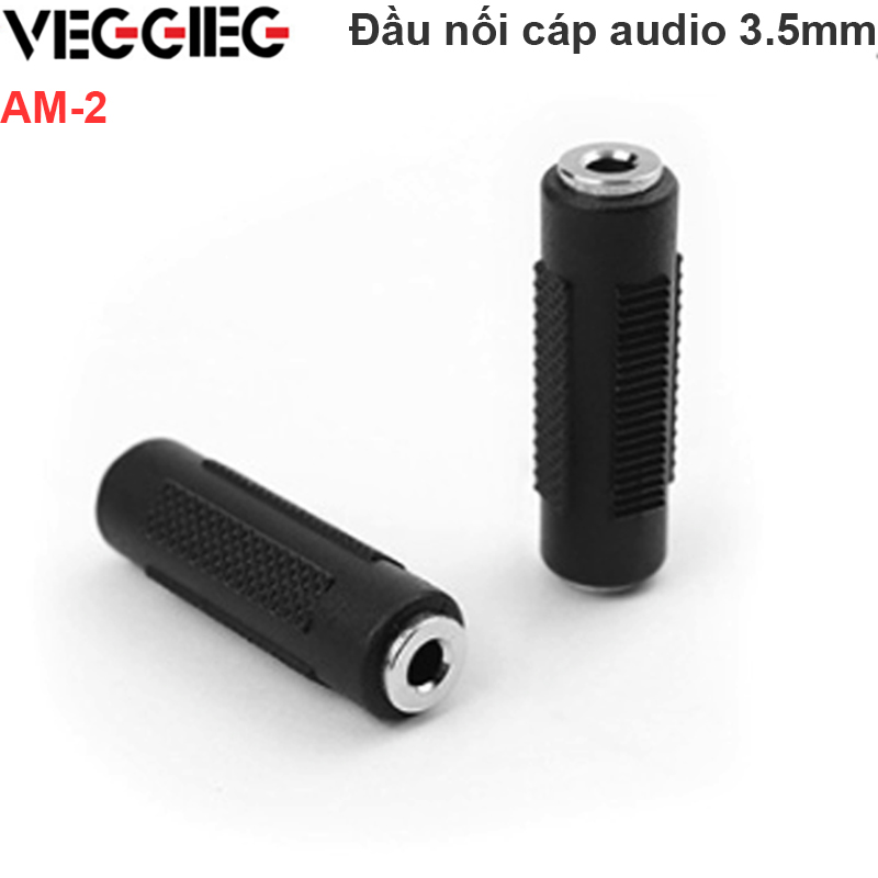 Đầu nối cáp audio 3.5mm 2 cổng cái Veggieg AM-2