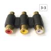 Đầu nối RCA/AV 1-1 và 3-3 2 đầu âm, Đầu nối cáp AV, RCA phụ kiện điện tử