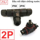  Đầu nối cút nối dây cáp điện 3 lõi chống nước IP68 3 thành phần (1 chiếc) 