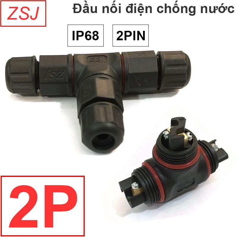  Đầu nối cút nối dây cáp điện 3 lõi chống nước IP68 3 thành phần (1 chiếc) 